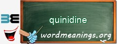 WordMeaning blackboard for quinidine